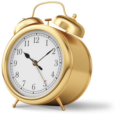 A golden clock